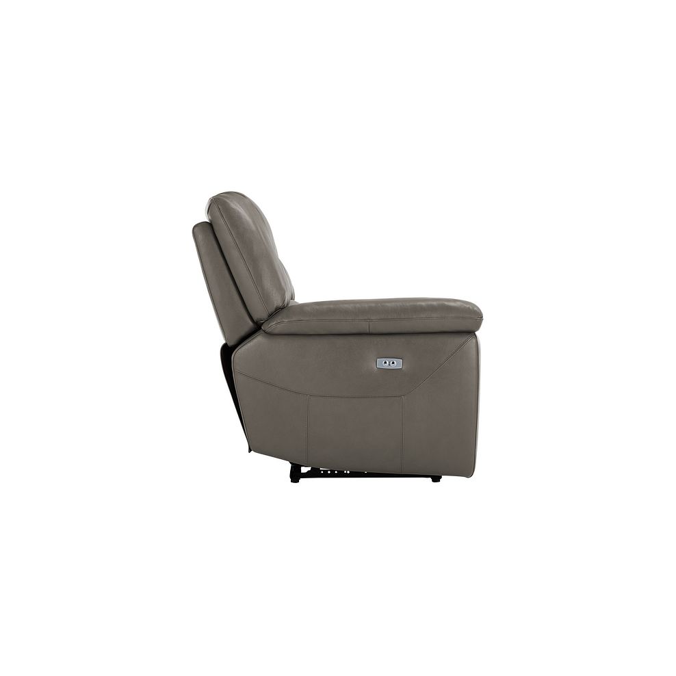 Hastings 3 Seater Electric Recliner Sofa in Dark Grey Leather 7