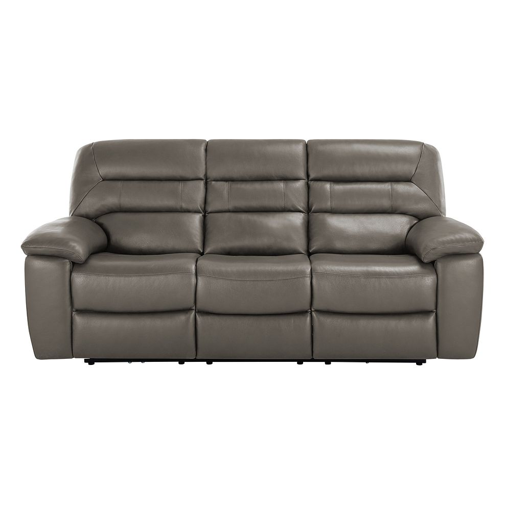 Hastings 3 Seater Electric Recliner Sofa in Dark Grey Leather 2