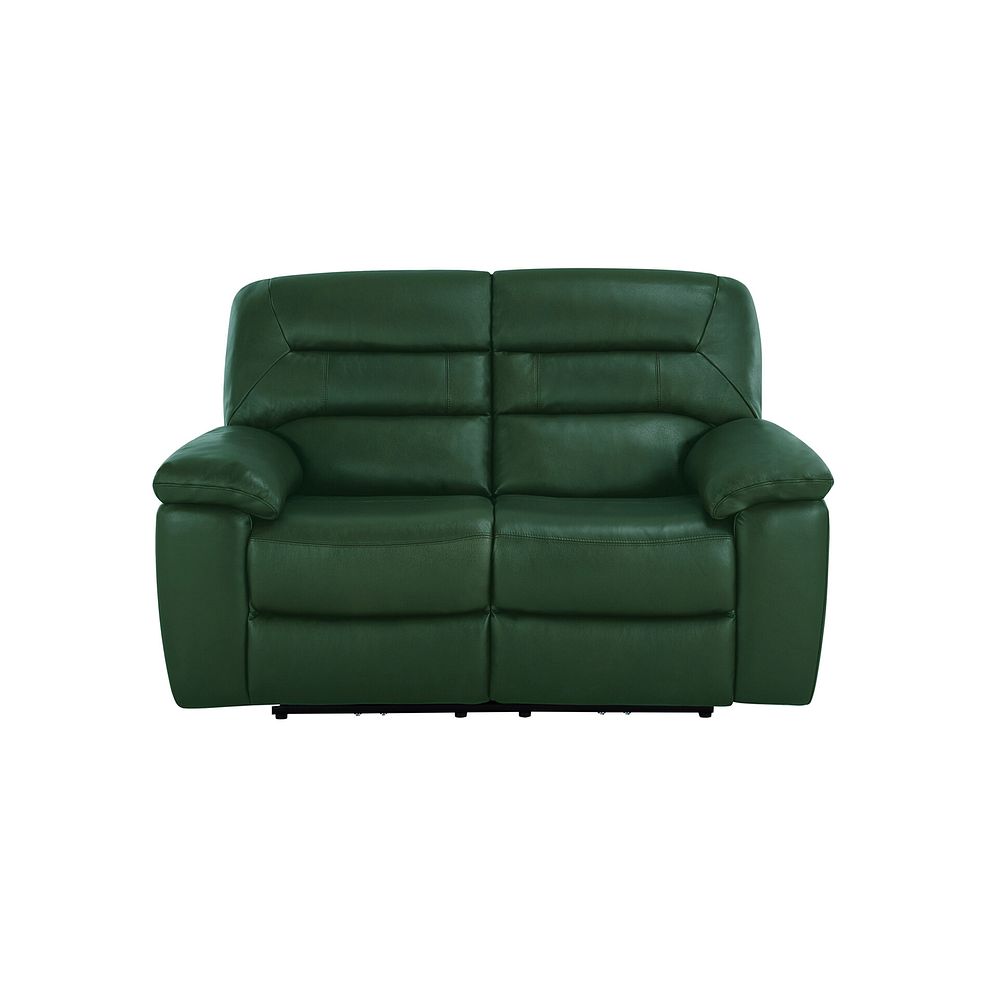 Hastings 2 Seater Electric Recliner Sofa in Green Leather 2