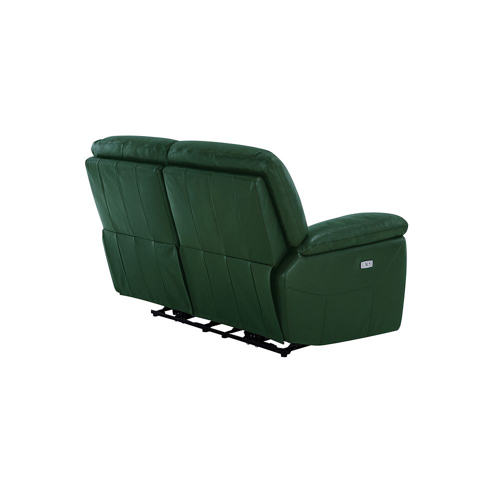 Hastings 2 Seater Electric Recliner Sofa in Green Leather 6