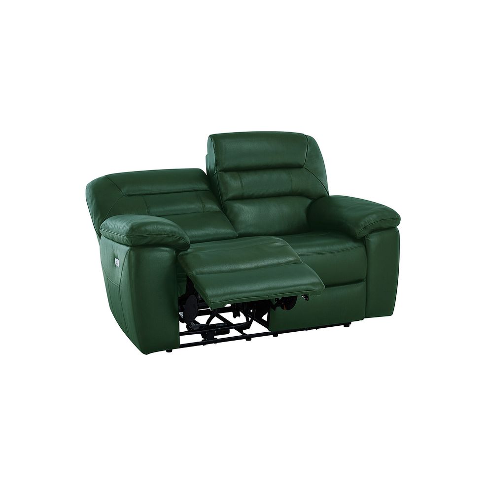 Hastings 2 Seater Electric Recliner Sofa in Green Leather 4
