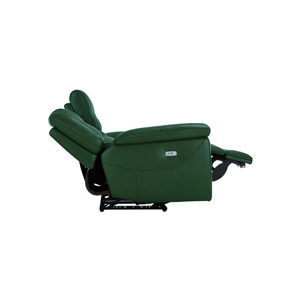 Hastings 2 Seater Electric Recliner Sofa in Green Leather 8