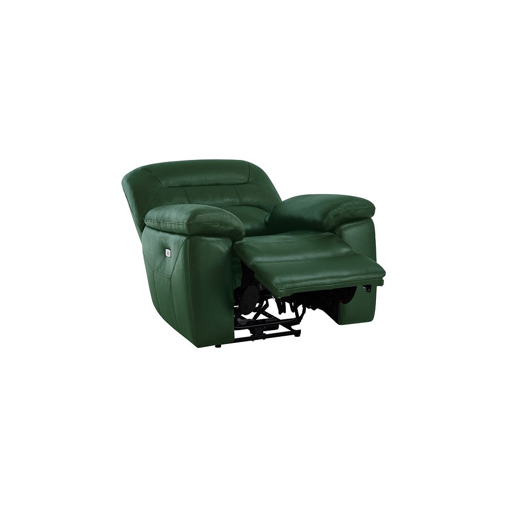 Hastings Electric Recliner Armchair in Green Leather 4