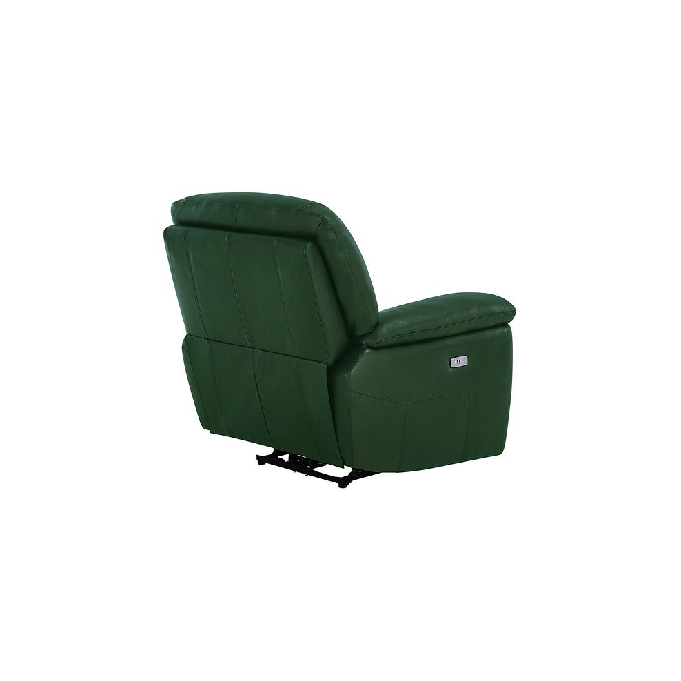 Hastings Electric Recliner Armchair in Green Leather 5