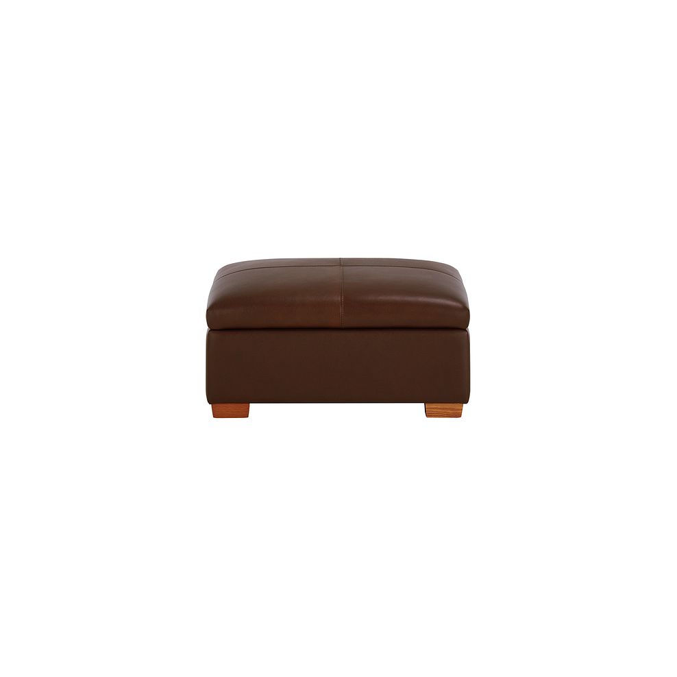 Hastings Storage Footstool in Tan Leather Thumbnail 2