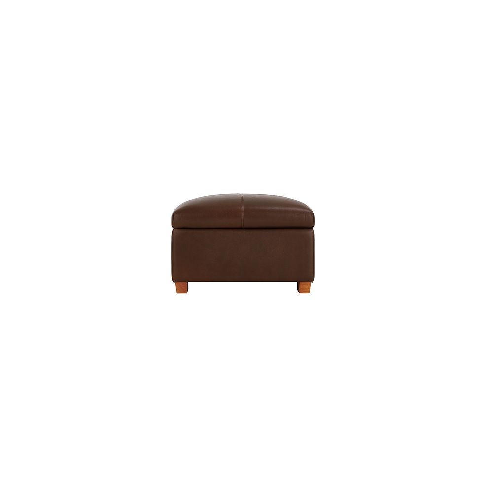 Hastings Storage Footstool in Tan Leather 4