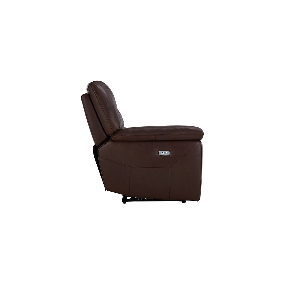 Hastings 3 Seater Electric Recliner Sofa in Two Tone Brown Leather 9