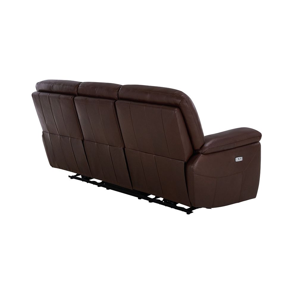 Hastings 3 Seater Electric Recliner Sofa in Two Tone Brown Leather 8