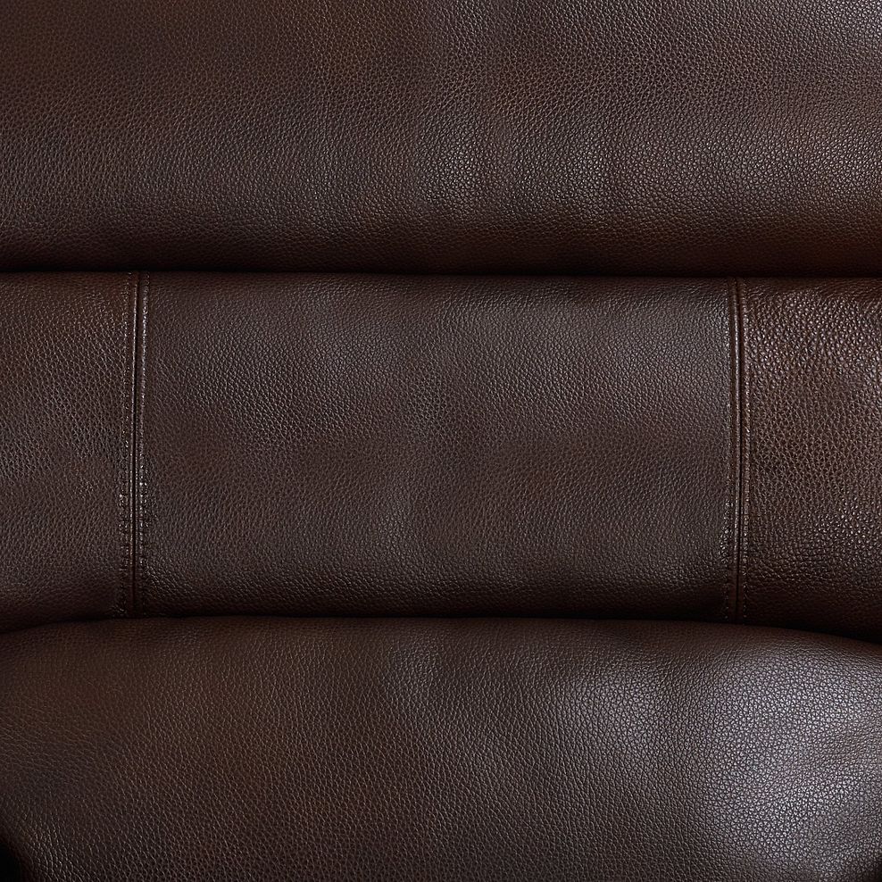 Hastings 3 Seater Electric Recliner Sofa in Two Tone Brown Leather 12