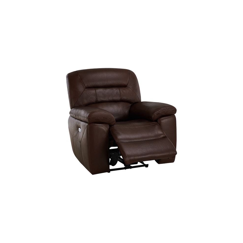 Hastings Electric Recliner Armchair in Two Tone Brown Leather Thumbnail 5