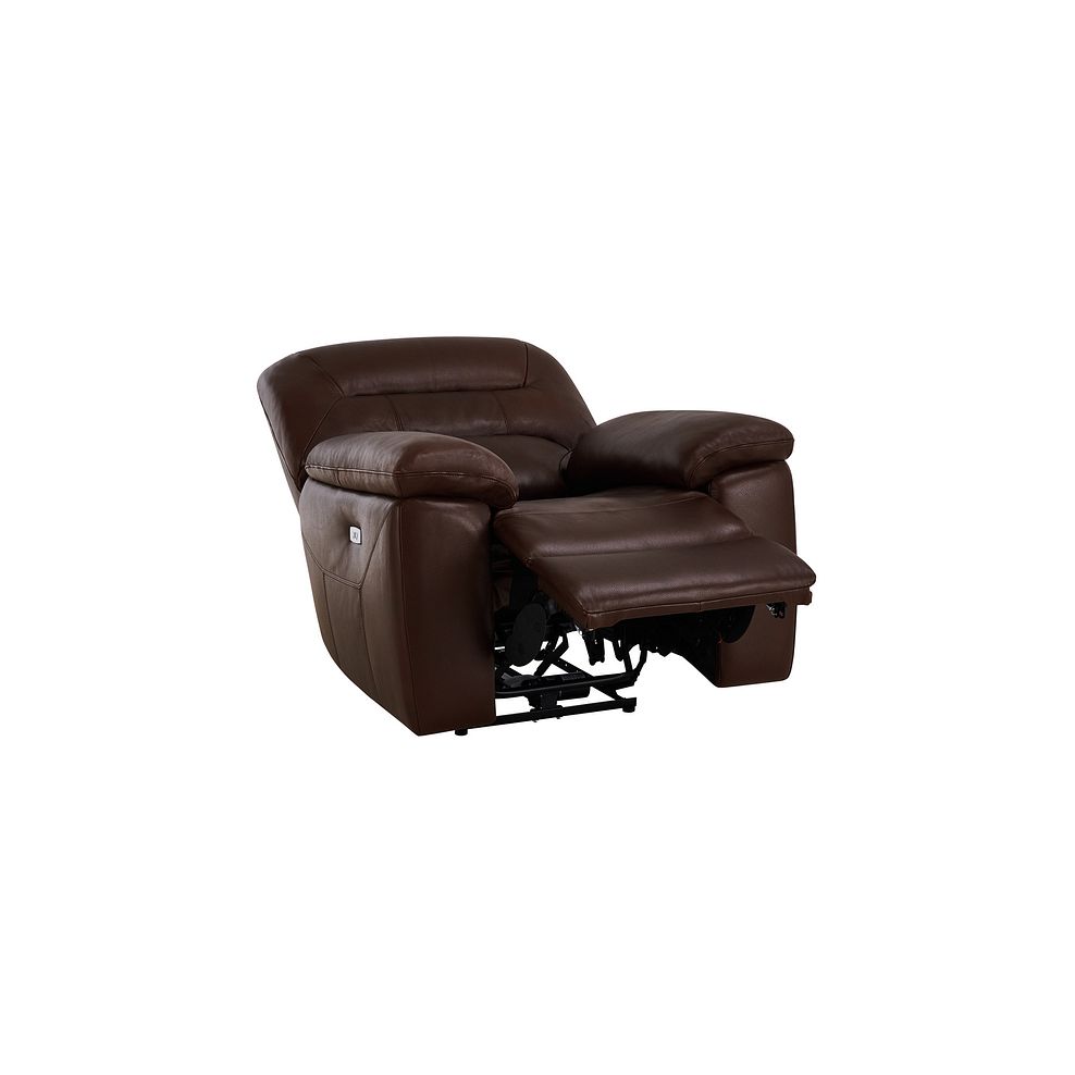 Hastings Electric Recliner Armchair in Two Tone Brown Leather 6