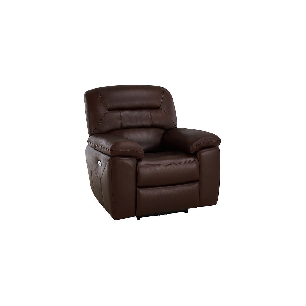 Hastings Electric Recliner Armchair in Two Tone Brown Leather 2