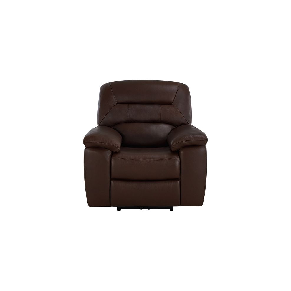 Hastings Electric Recliner Armchair in Two Tone Brown Leather Thumbnail 4
