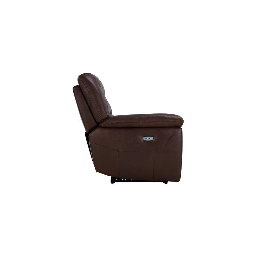 Hastings Electric Recliner Armchair in Two Tone Brown Leather 8
