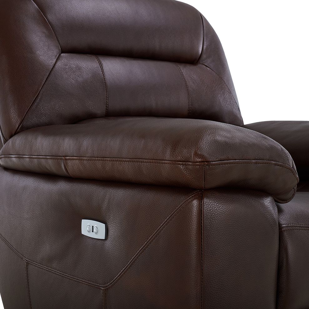 Hastings Electric Recliner Armchair in Two Tone Brown Leather 13