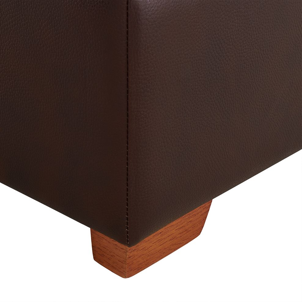 Hastings Storage Footstool in Two Tone Brown Leather 6