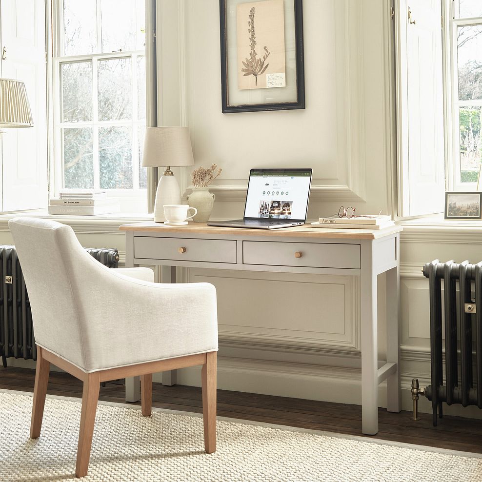 Henley Natural Oak and Stone Painted Hardwood Desk 1