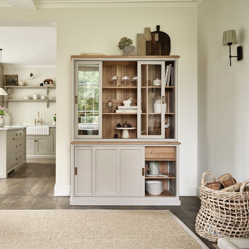 Henley Natural Oak and Stone Painted Hardwood Large Dresser 2