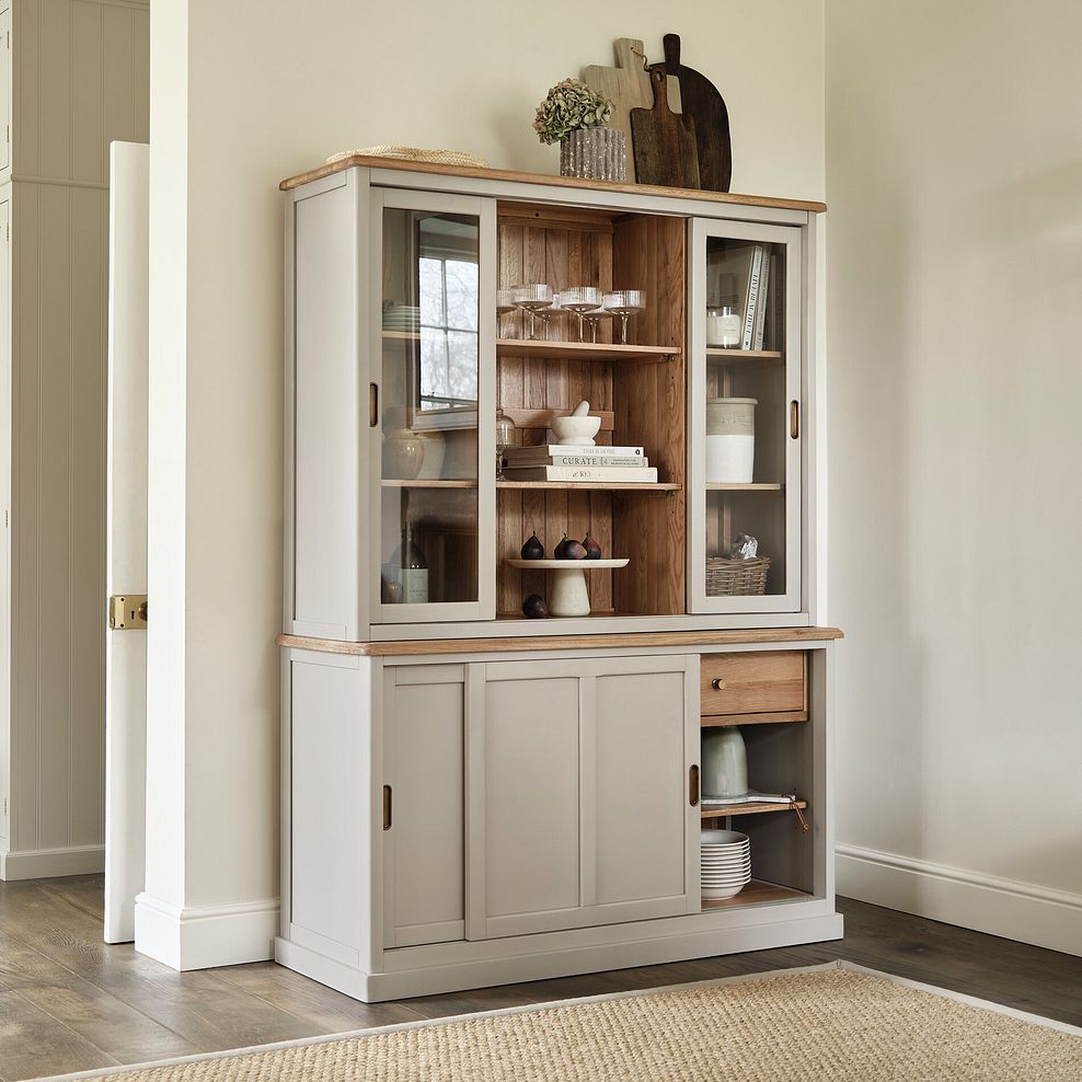 Henley Natural Oak and Stone Painted Hardwood Large Dresser 4