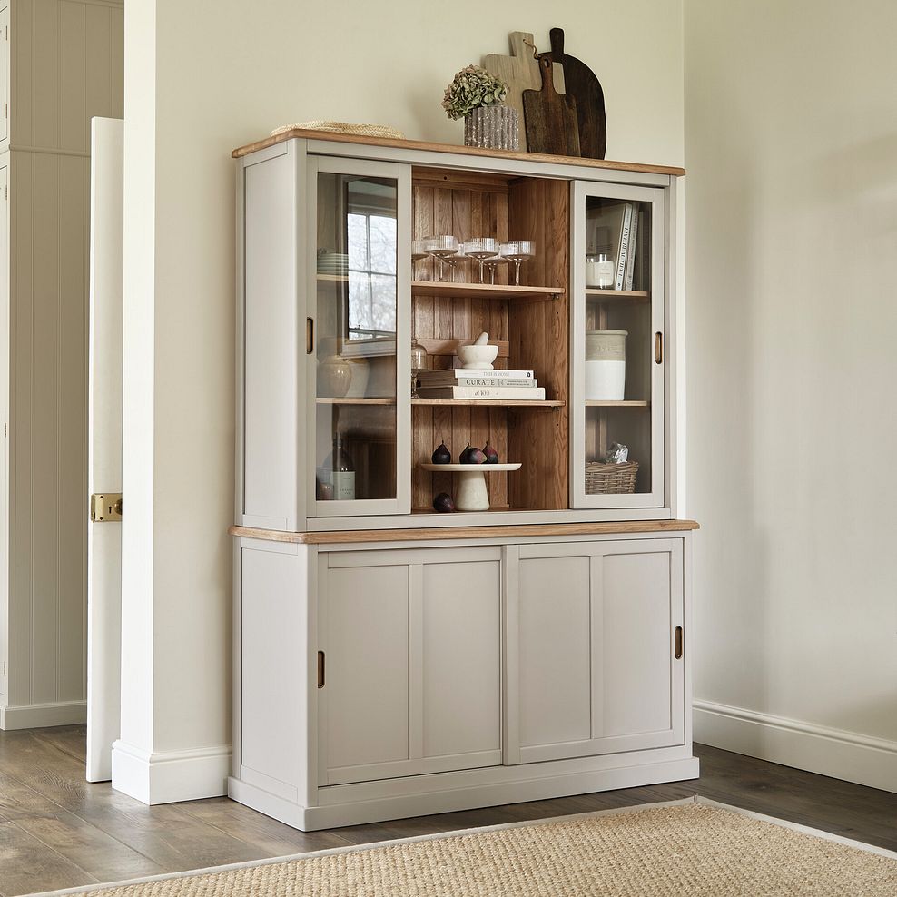 Henley Natural Oak and Stone Painted Hardwood Large Dresser 3