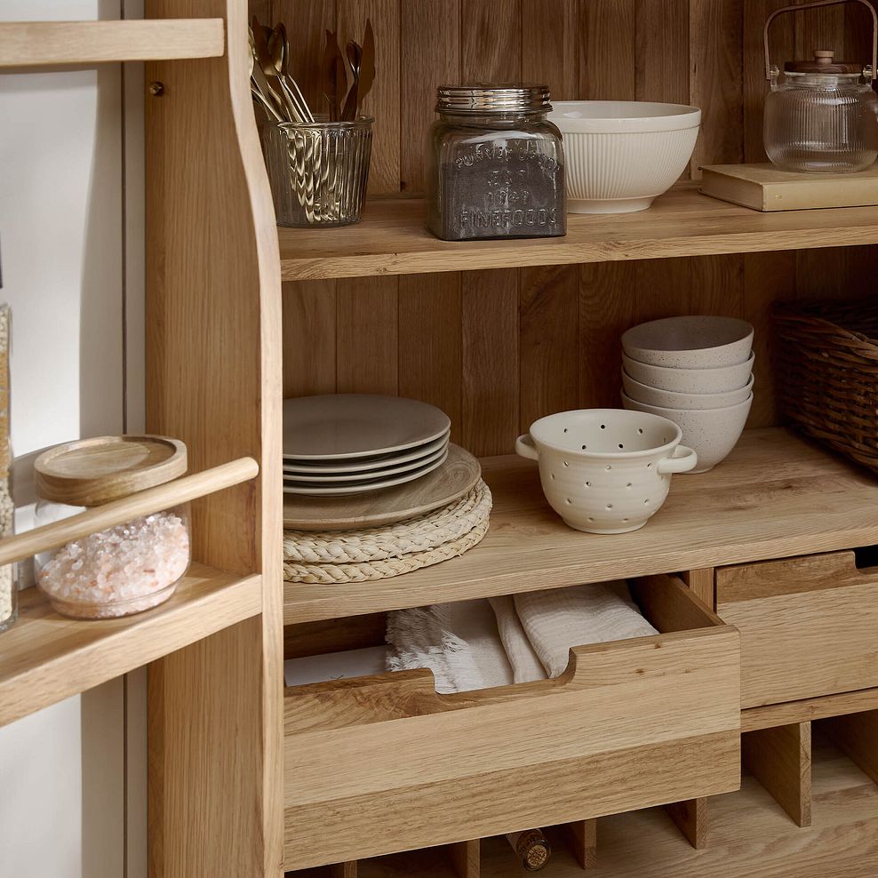 Henley Natural Oak and Stone Painted Hardwood Large Larder 6