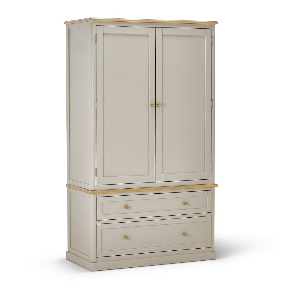 Henley Natural Oak and Stone Painted Hardwood Large Larder 7