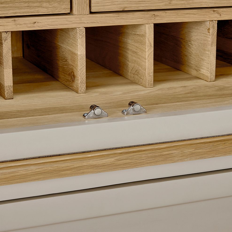 Henley Natural Oak and Stone Painted Hardwood Large Larder 12