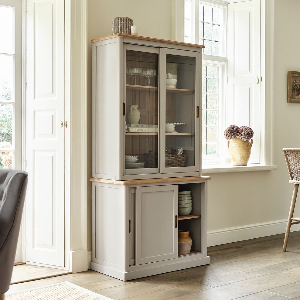 Henley Natural Oak and Stone Painted Hardwood Small Dresser 4