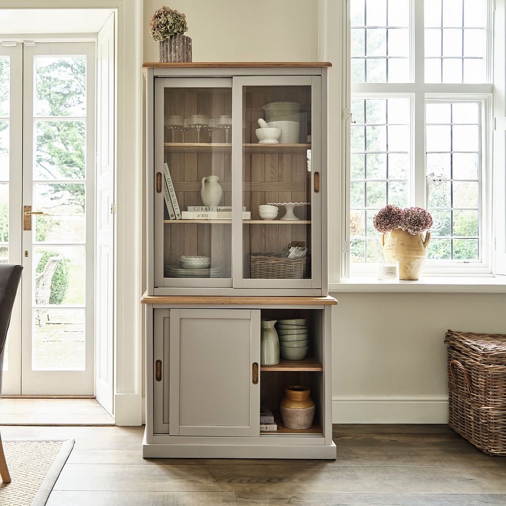 Henley Natural Oak and Stone Painted Hardwood Small Dresser 2