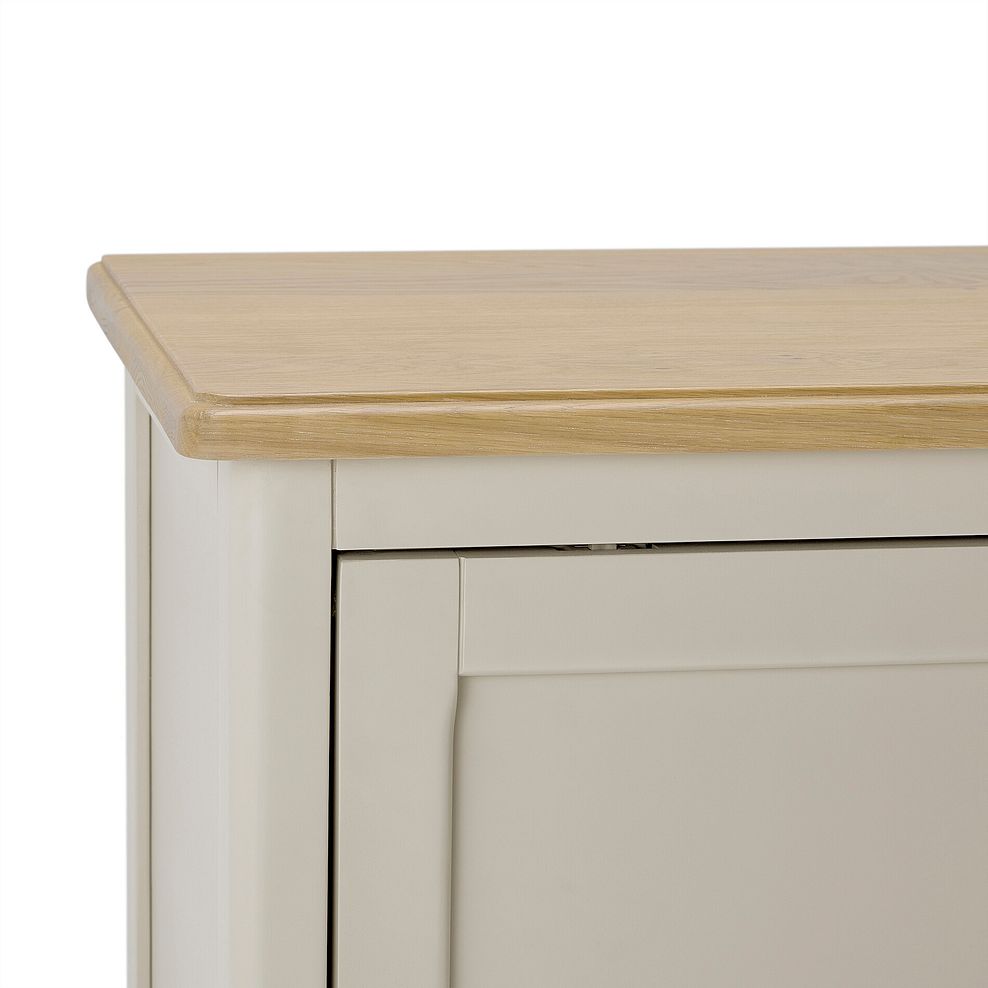 Henley Natural Oak and Stone Painted Hardwood Small TV Unit 13