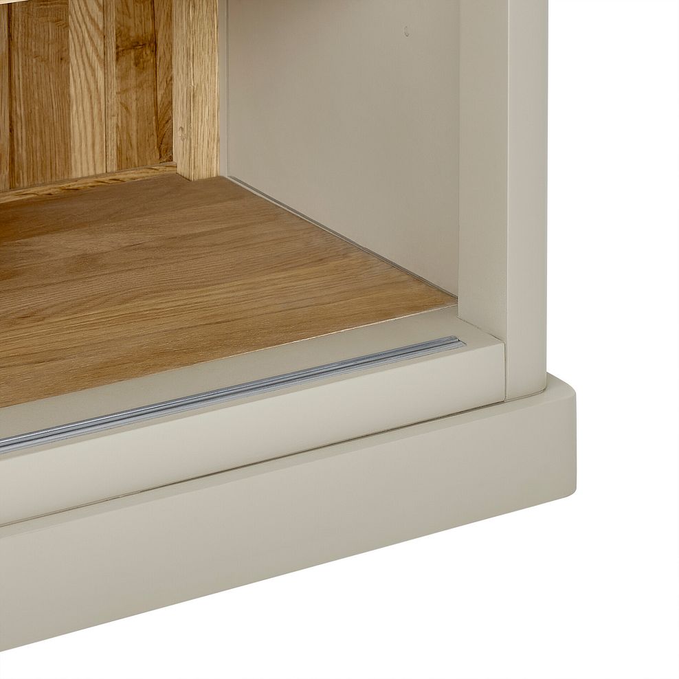 Henley Natural Oak and Stone Painted Hardwood Small TV Unit 14