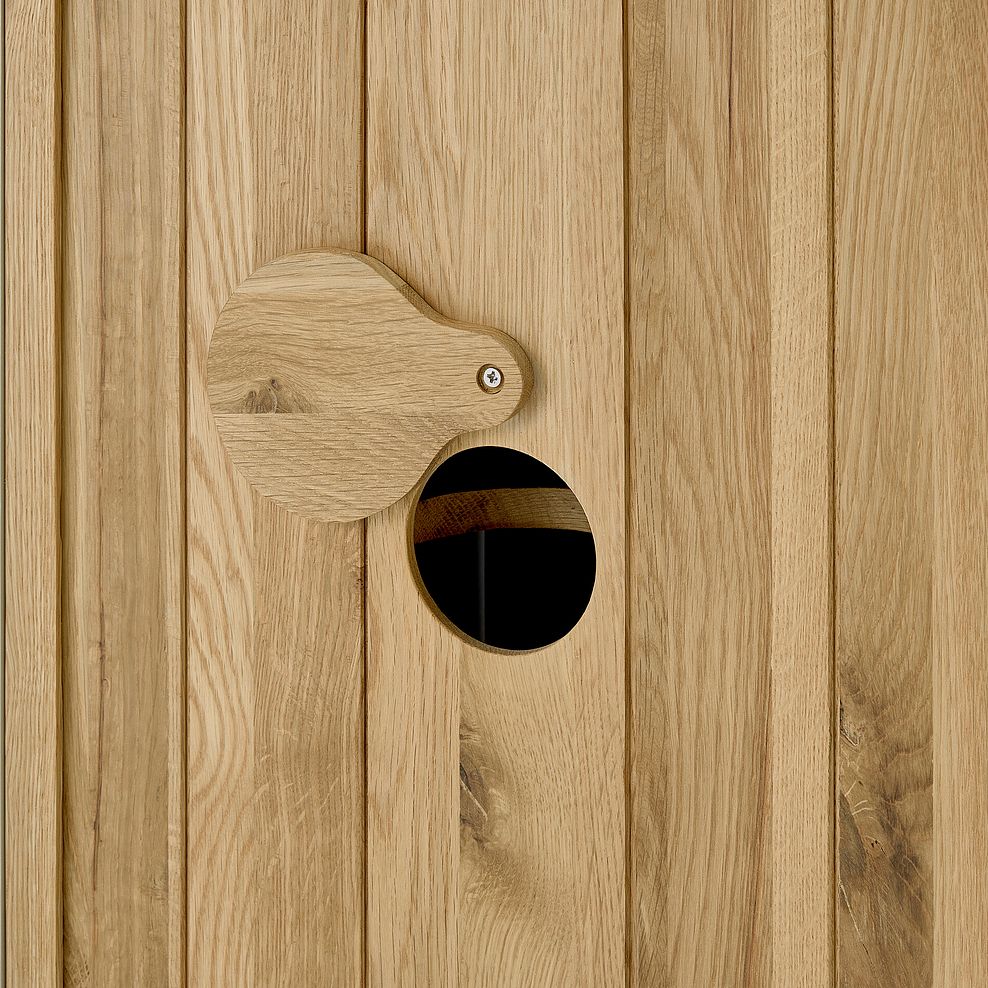 Henley Natural Oak and Stone Painted Hardwood Small TV Unit 16