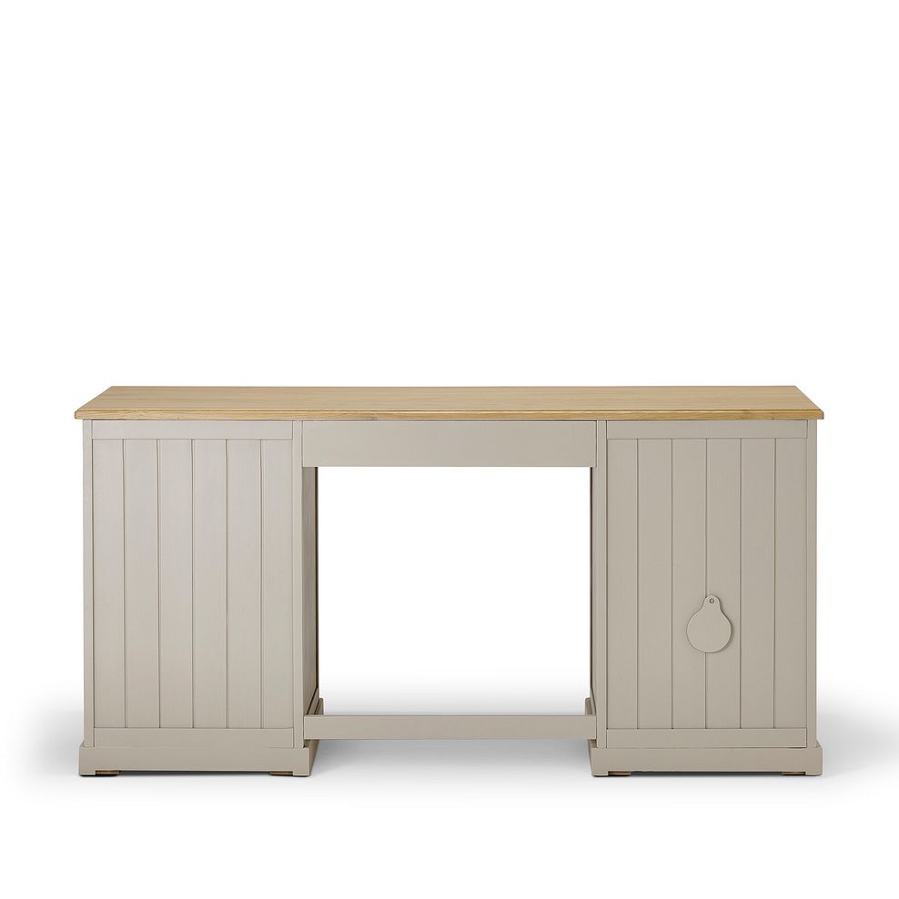 Henley Natural Oak and Stone Painted Large Computer Desk 6