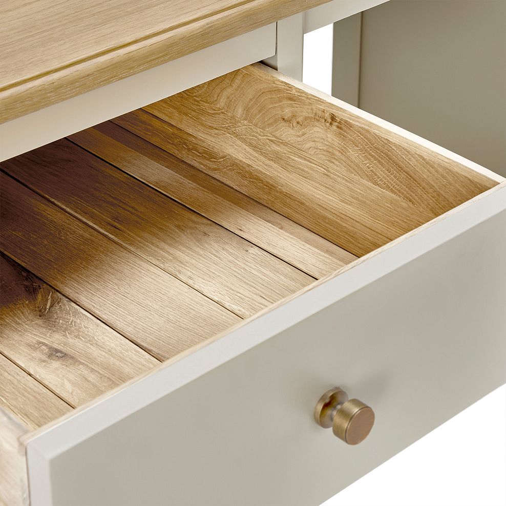 Henley Natural Oak and Stone Painted Large Computer Desk 10