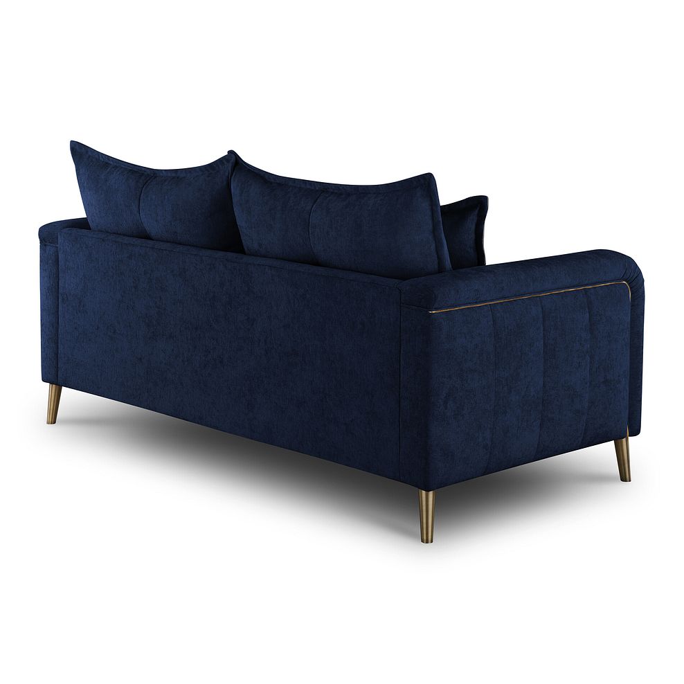 Hepburn 3 Seater Sofa in Coco Midnight Fabric with Gold Feet 3
