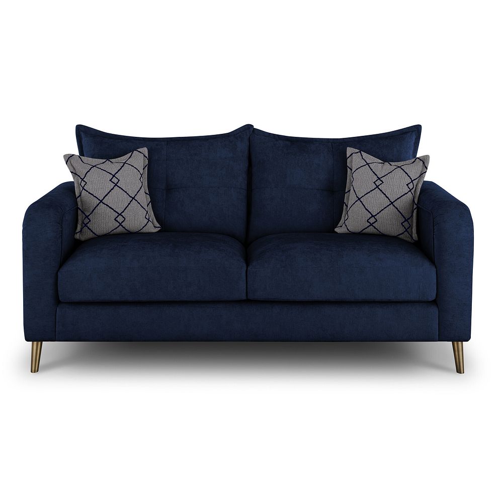 Hepburn 3 Seater Sofa in Coco Midnight Fabric with Gold Feet 2