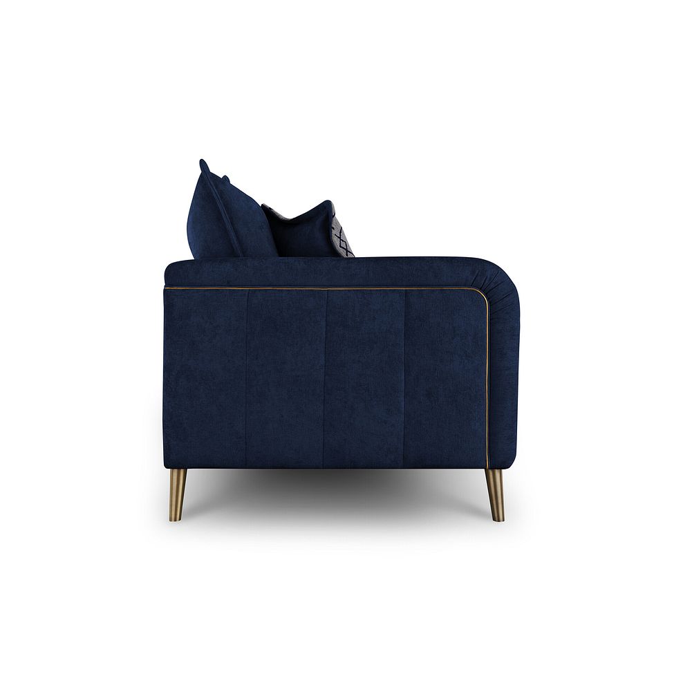 Hepburn 3 Seater Sofa in Coco Midnight Fabric with Gold Feet 4
