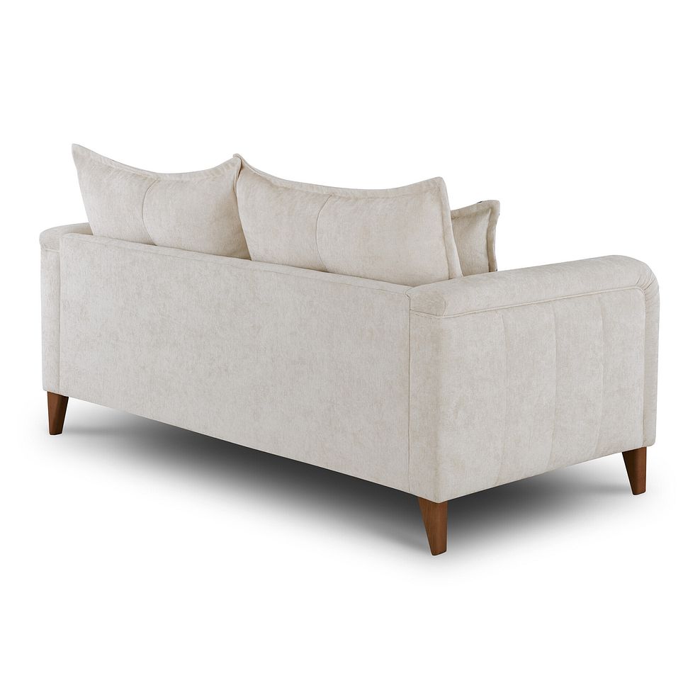 Hepburn 3 Seater Sofa in Coco Pearl Fabric with Rustic Oak Feet 4