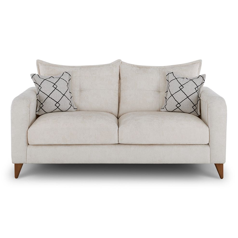 Hepburn 3 Seater Sofa in Coco Pearl Fabric with Rustic Oak Feet 3