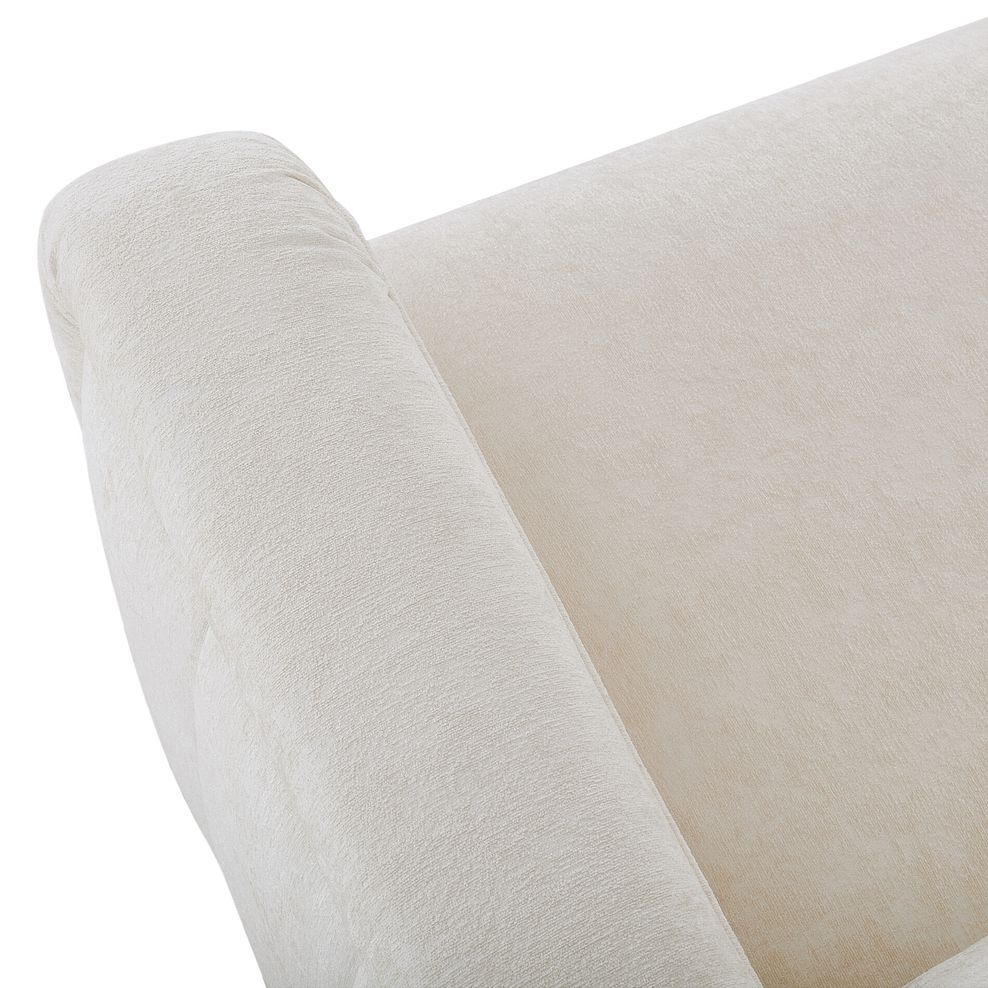 Hepburn 3 Seater Sofa in Coco Pearl Fabric with Rustic Oak Feet 9
