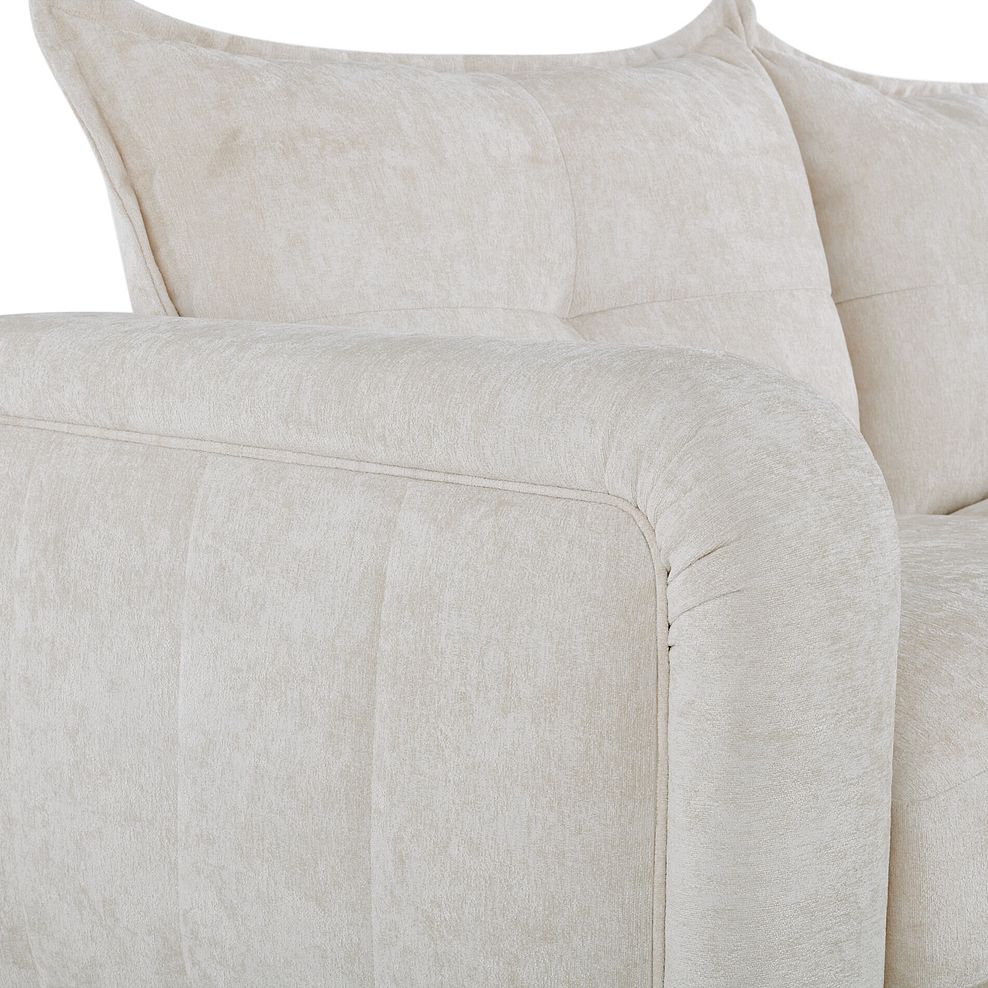 Hepburn 3 Seater Sofa in Coco Pearl Fabric with Rustic Oak Feet 8