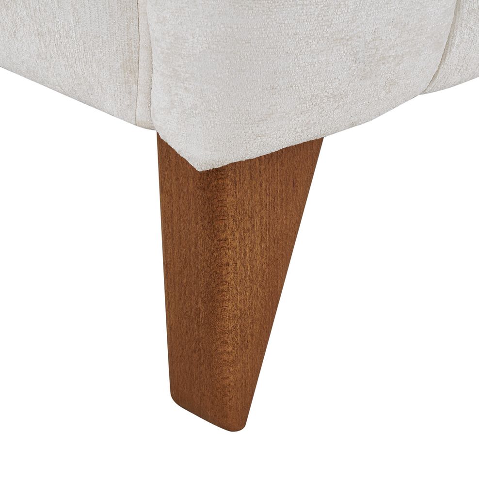 Hepburn 3 Seater Sofa in Coco Pearl Fabric with Rustic Oak Feet 6