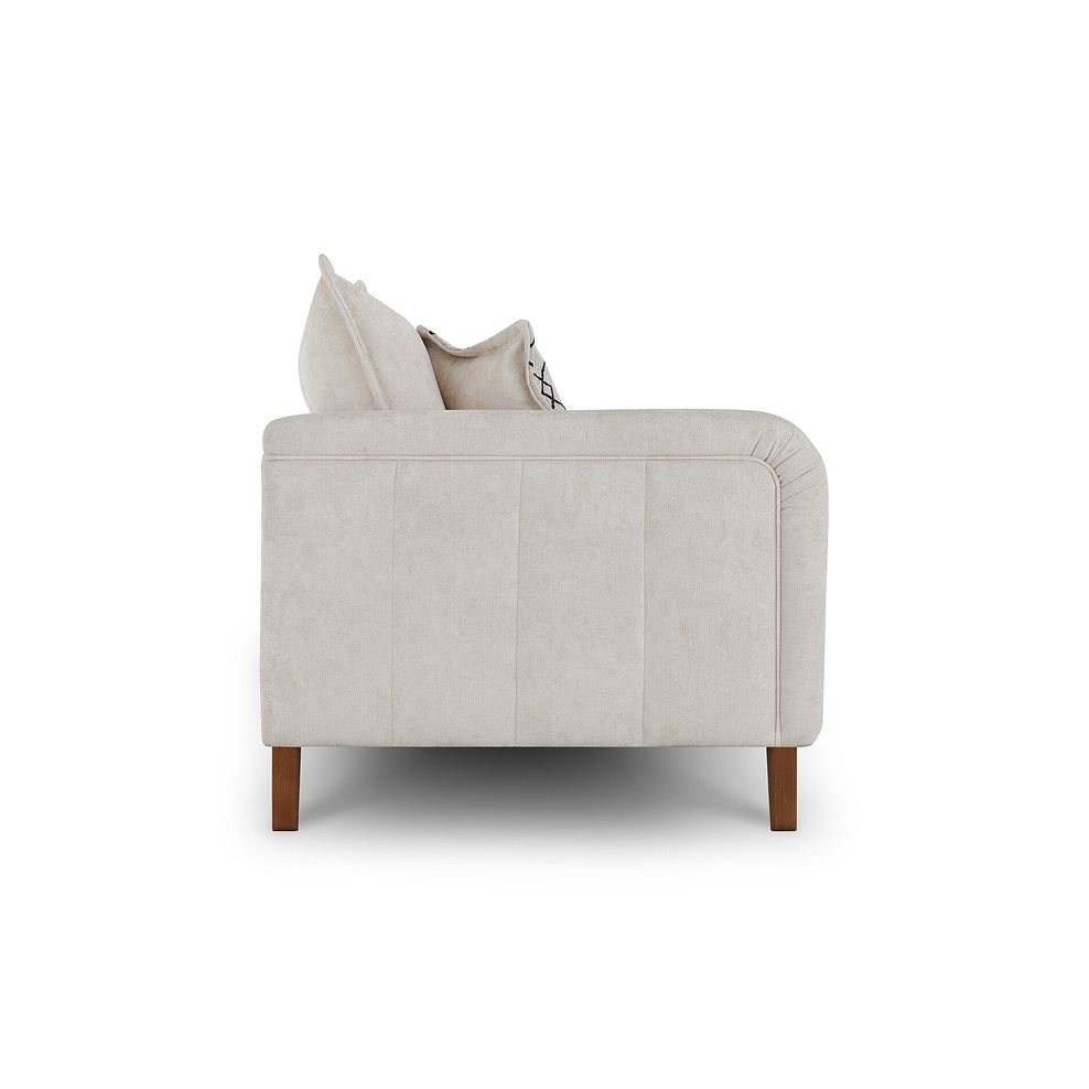Hepburn 3 Seater Sofa in Coco Pearl Fabric with Rustic Oak Feet 5