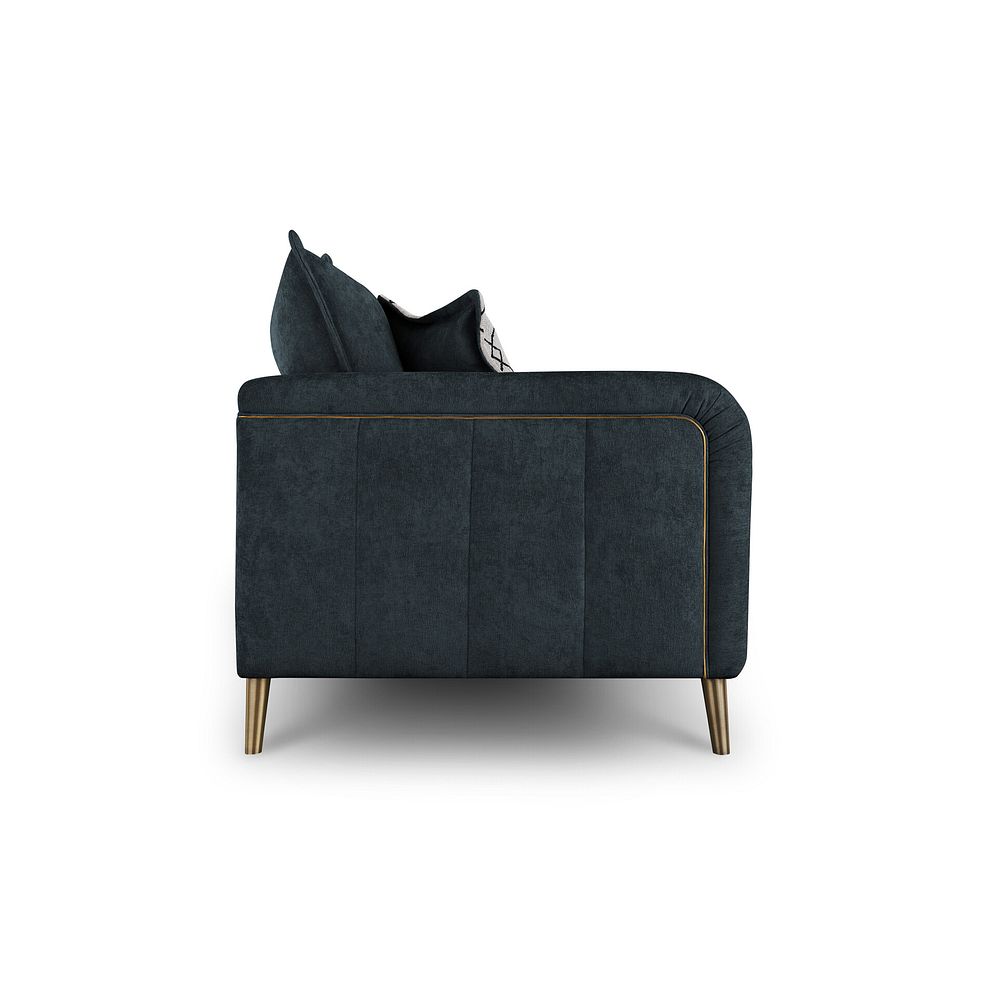 Hepburn 4 Seater Sofa in Coco Coal Fabric with Gold Feet 4