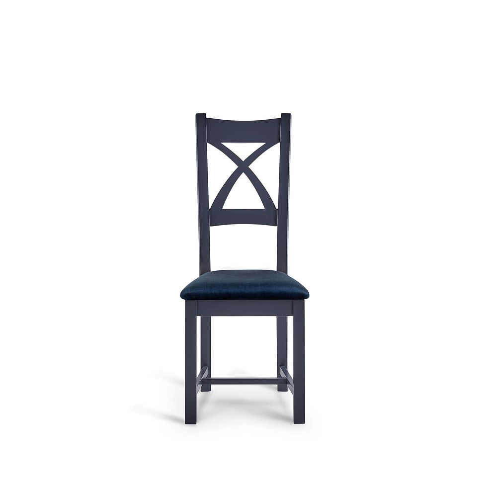 Highgate Blue Painted Chair with Heritage Royal Blue Velvet Seat 2
