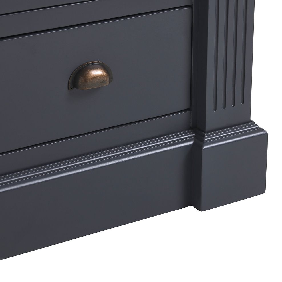 Highgate Rustic Oak and Blue Painted Hardwood 2+3 Chest of Drawers 8