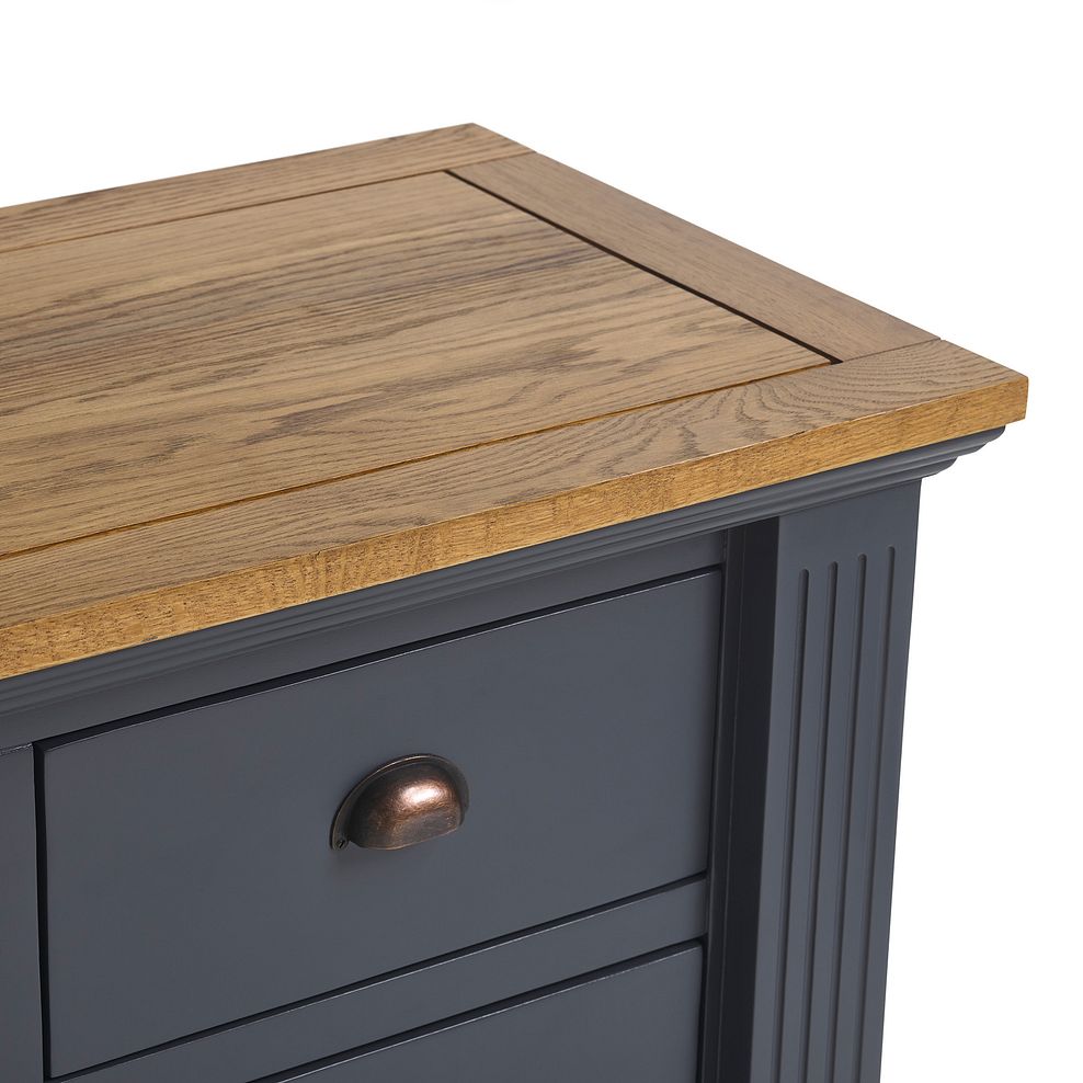 Highgate Rustic Oak and Blue Painted Hardwood 3+4 Chest of Drawers Thumbnail 7