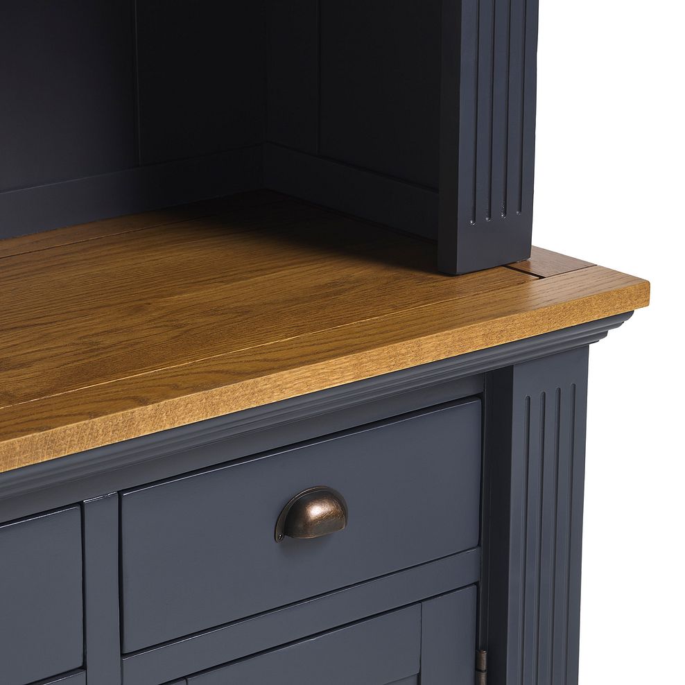 Highgate Rustic Oak and Blue Painted Hardwood Large Dresser 7