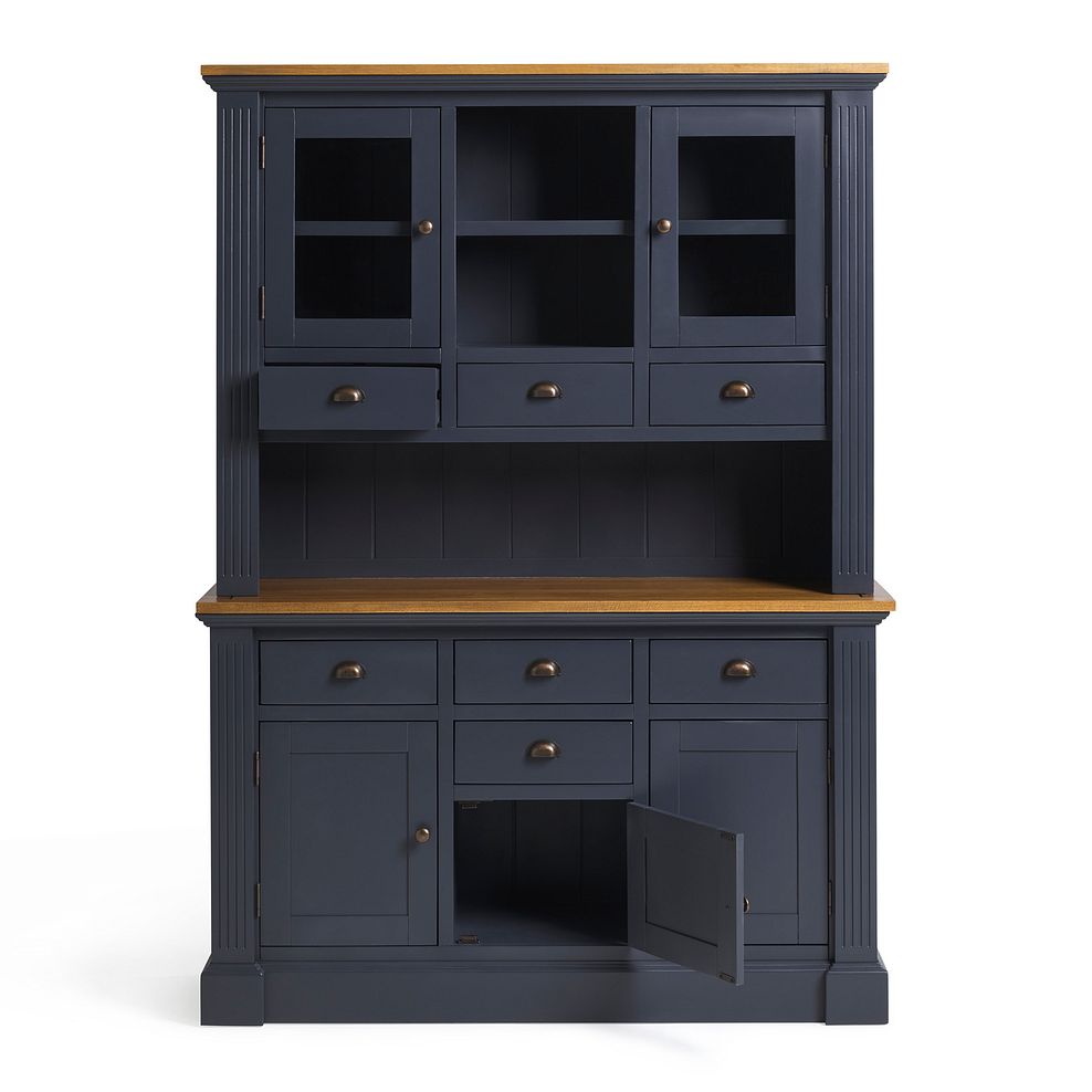 Highgate Rustic Oak and Blue Painted Hardwood Large Dresser Thumbnail 9