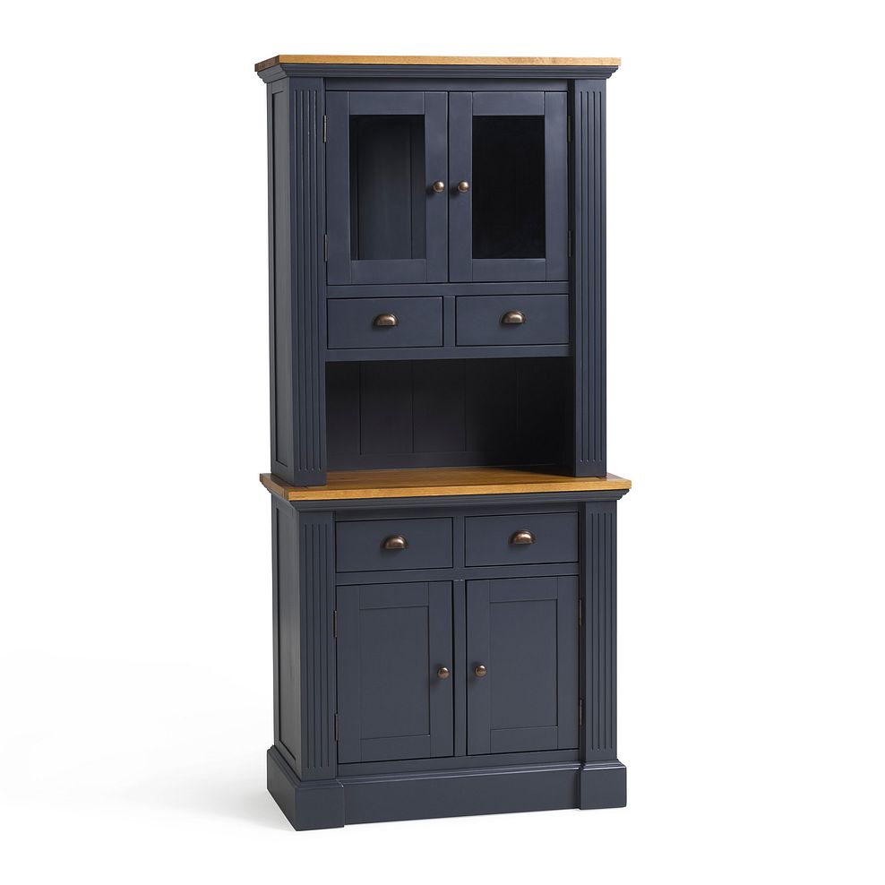 Highgate Rustic Oak and Blue Painted Hardwood Small Dresser 2
